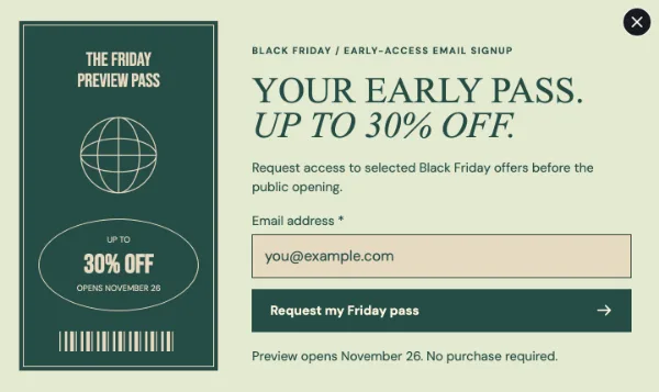 Friday Pass — Offer. Sample design content.