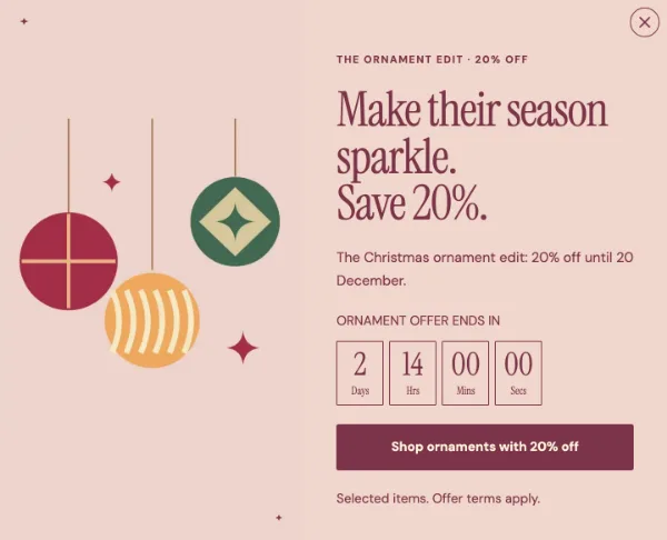 The ornament edit — Offer. Sample design content.