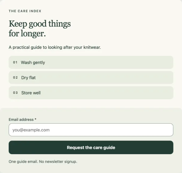 Resource index — Your details. Sample design content.