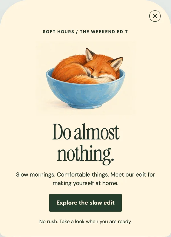 Permission to pause — Offer. Sample design content.