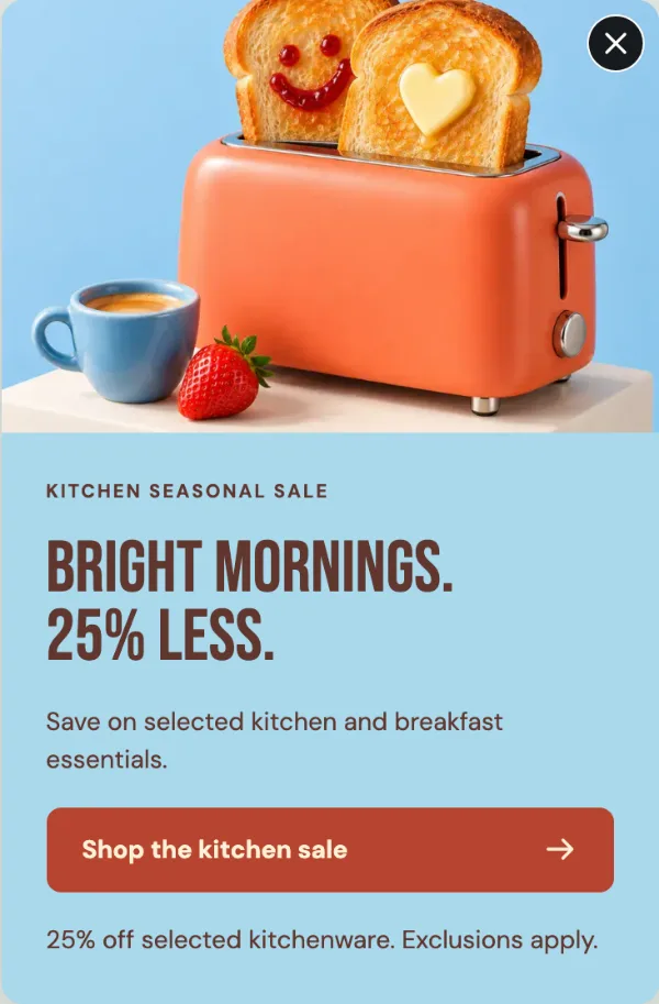 Breakfast Edit — Offer. Sample design content.