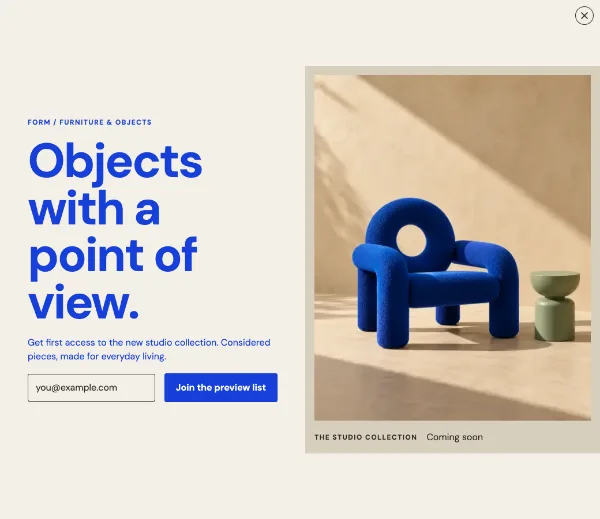 The object room — Details. Sample design content.