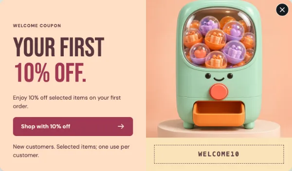 Welcome Perk — Offer. Sample design content.