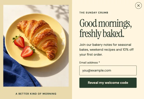 Sunday crumb — Details. Sample design content.