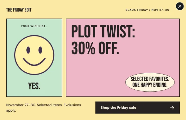 Friday Comic — Offer. Sample design content.