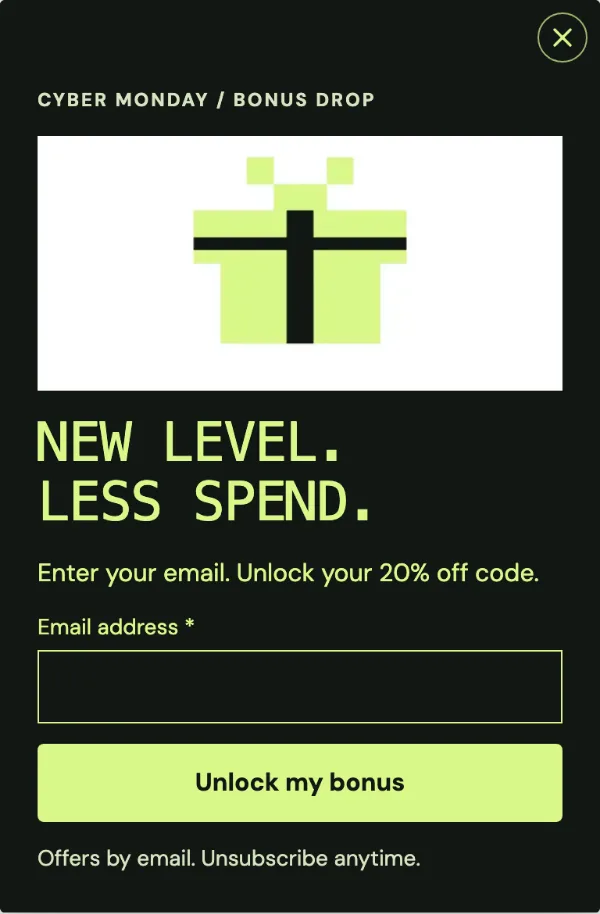 Pixel drop — Signup. Sample design content.