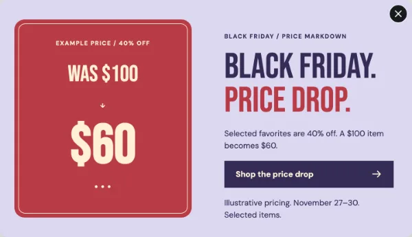 Price Elevator — Offer. Sample design content.
