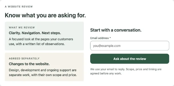 Scope sheet — Your details. Sample design content.