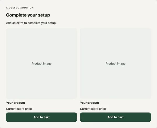 Add useful extras — Suggestions. Sample design content.