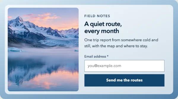 Glacier — Details. Sample design content.