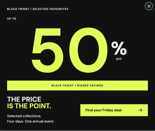 Fifty-Fifty Poster — Offer. Sample design content.