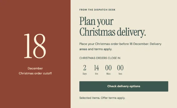 The dispatch desk — Offer. Sample design content.