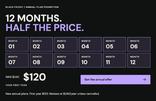 Twelve-Month Deal — Offer. Sample design content.