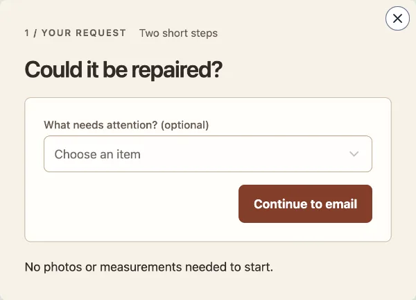 Request folio — Your request. Sample design content.