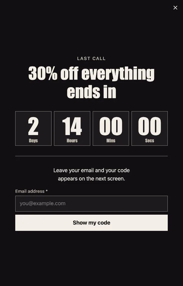 Last call — Details. Sample design content.