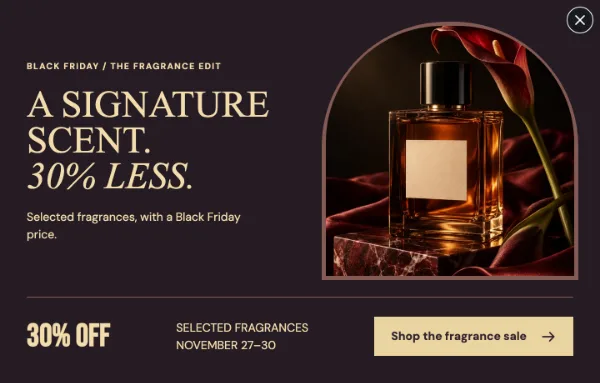 Midnight Fragrance Edit — Offer. Sample design content.