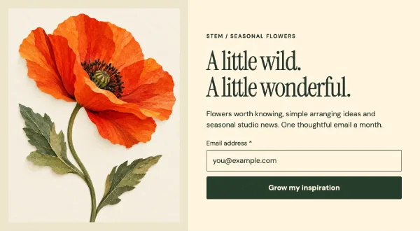Bloom notes — Details. Sample design content.