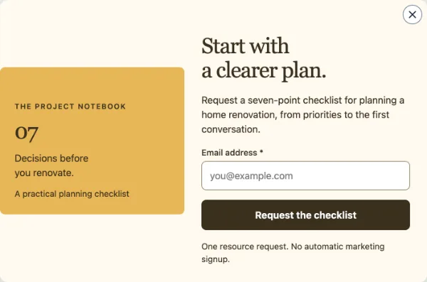 Project notebook — Your details. Sample design content.