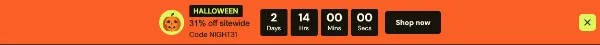 Halloween drop countdown — Offer. Sample design content.
