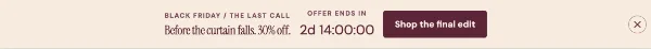 The weekend curtain — Offer. Sample design content.