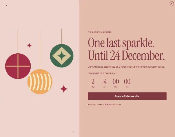 A final little sparkle — Offer. Sample design content.