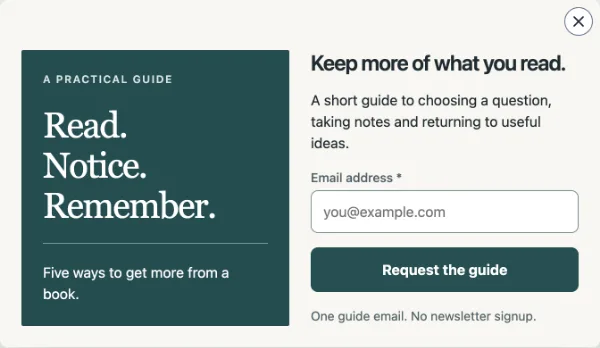 Reading cover — Your details. Sample design content.