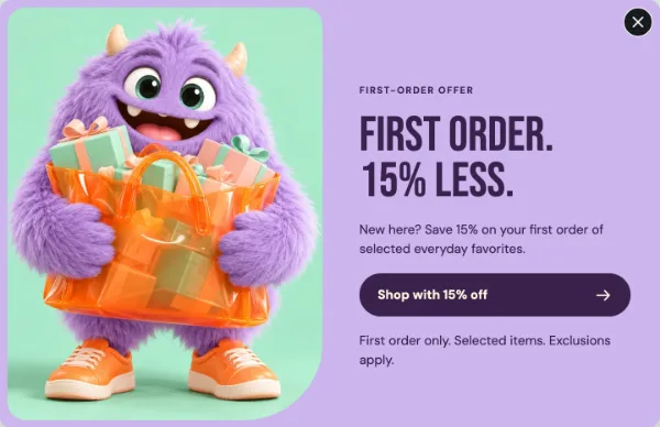 Welcome Buddy — Offer. Sample design content.
