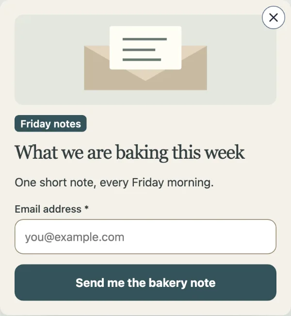 Corner card with a picture — Details. Sample design content.