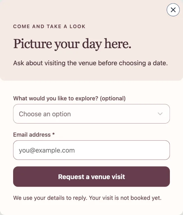 Appointment note — Your details. Sample design content.
