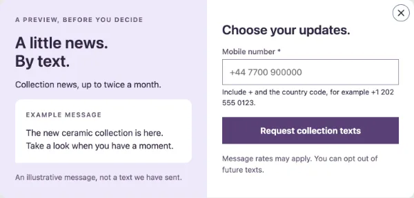 Message sample — Your details. Sample design content.