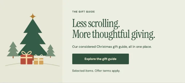 Paper & pine — Offer. Sample design content.