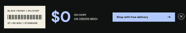 Free-Delivery Label — Offer. Sample design content.