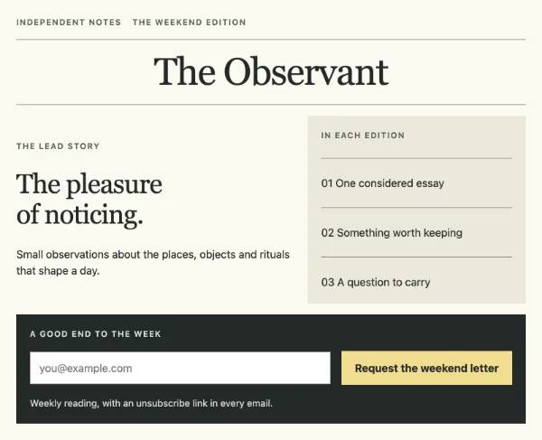 Weekend broadsheet — The next edition. Sample design content.